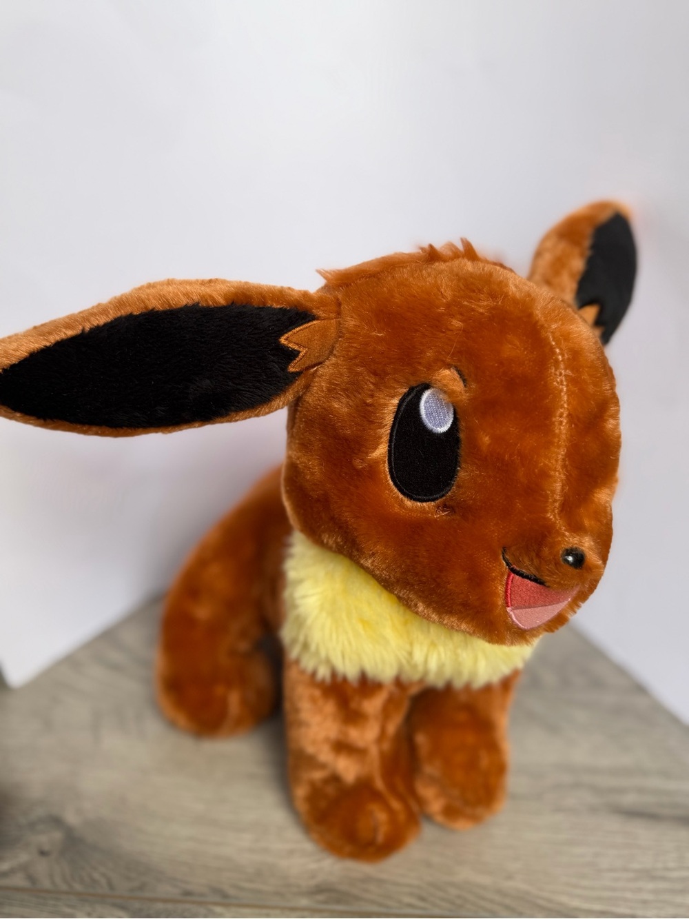 Build a-bear Pokemon Eevee stuff animal brown fur cream ruff collar 16” collect